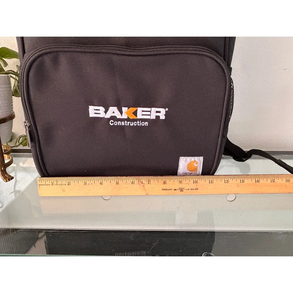 Carhartt Baker Construction Insulated 20 Can Cooler Backpack Black Canvas Bag